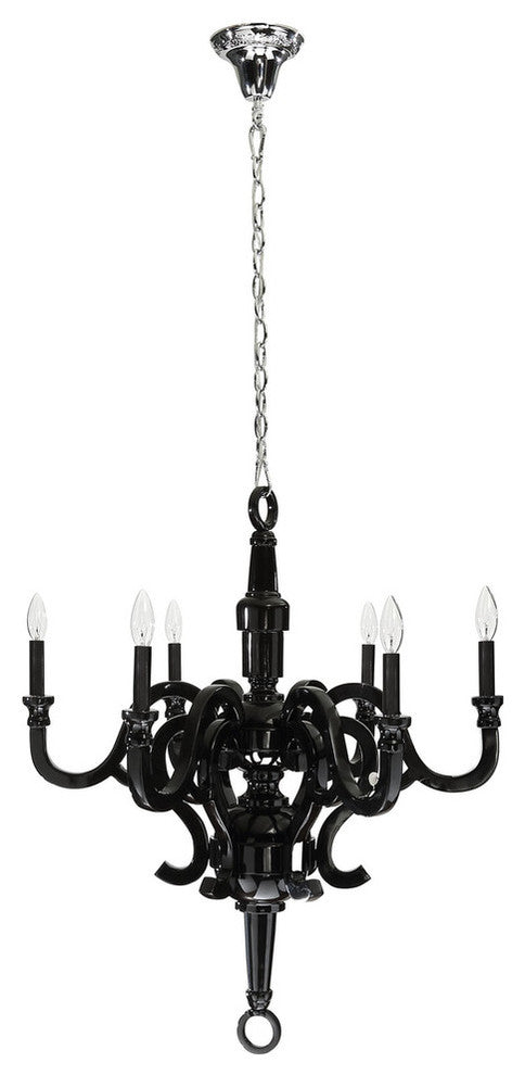 Modern Contemporary Living Dining Room Ceiling Light Chandelier, Black