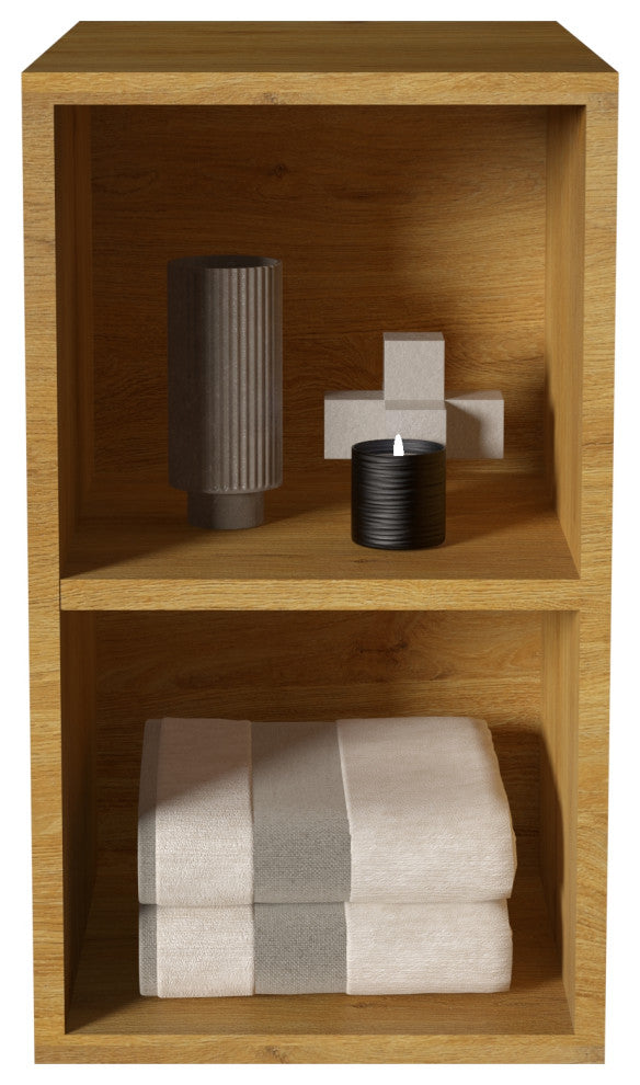 Wall-Mounted Bathroom Vanity with Double Sinks and Open Shelf, Light Gray, 60"