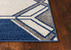 Lucia Ivory/Denim Grant Rug, 5'3"x7'7"