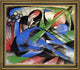 Franz Marc Dreaming Horses - 20" x 25" Framed Premium Canvas Print