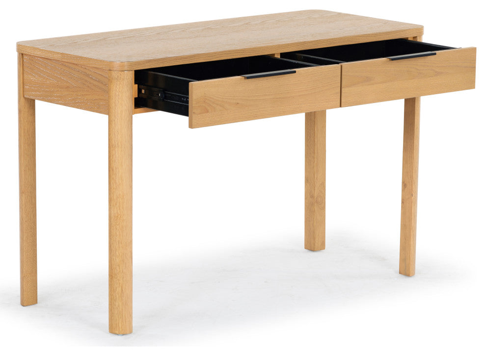 Safavieh Couture Gabrietta 2 Drawer Wood Desk, Natural/Black