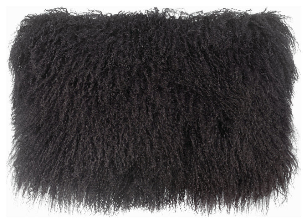 Tibetan Sheep Dark Grey Long Pillow