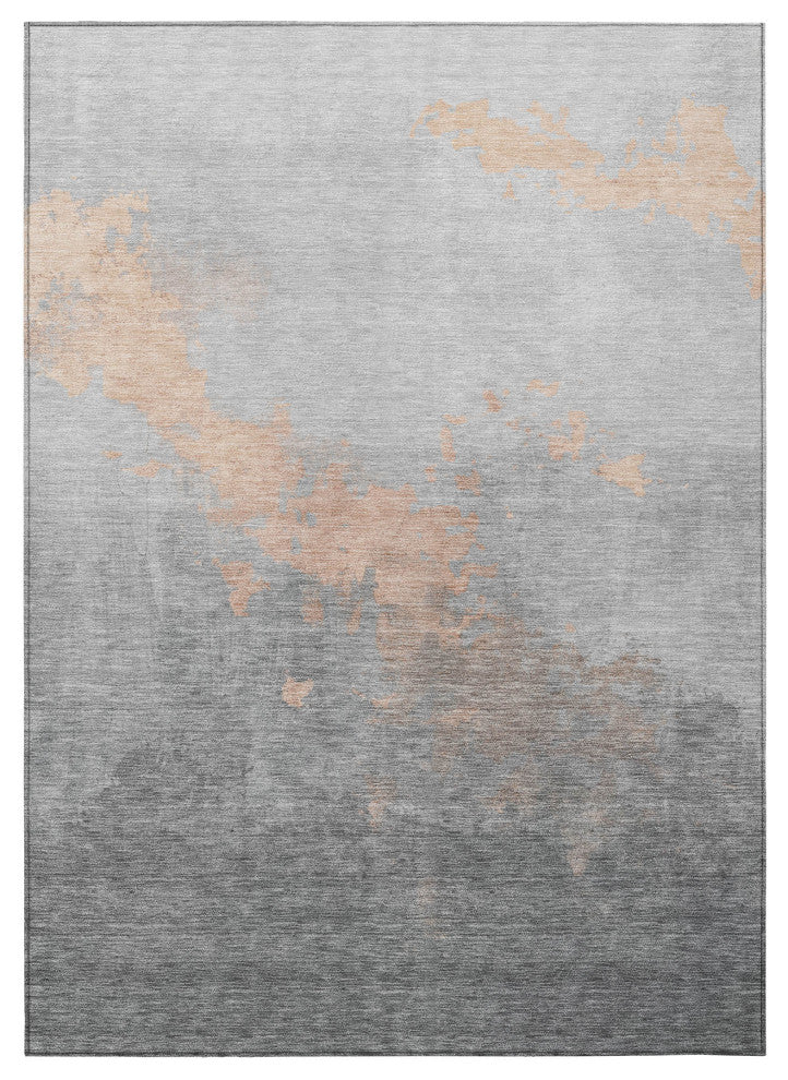 Machine Washable Indoor/Outdoor Chantille ACN1881 Peach 9' x 12' Rug