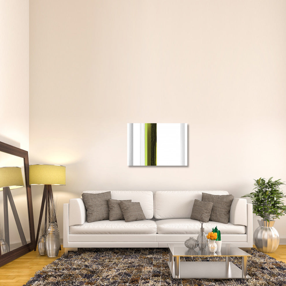 "Abstract Green On White" Fine Art Print