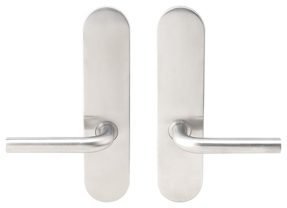Cologne Lever, Full Dummy Tubular Pair, Right Hand, Satin Stainless Steel