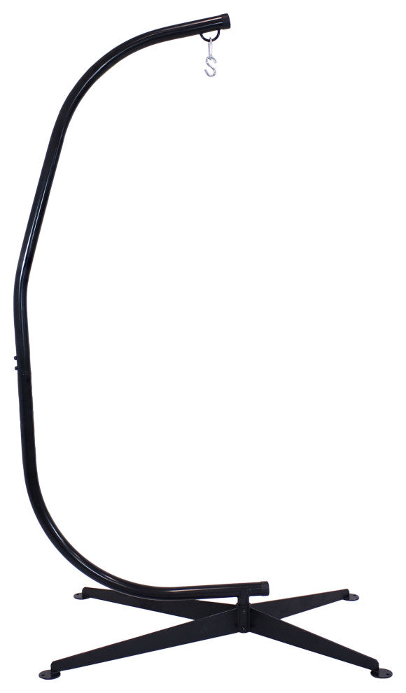 Sunnydaze Powder- Coated Steel C-Stand for Hanging Hammock Chairs and Swings