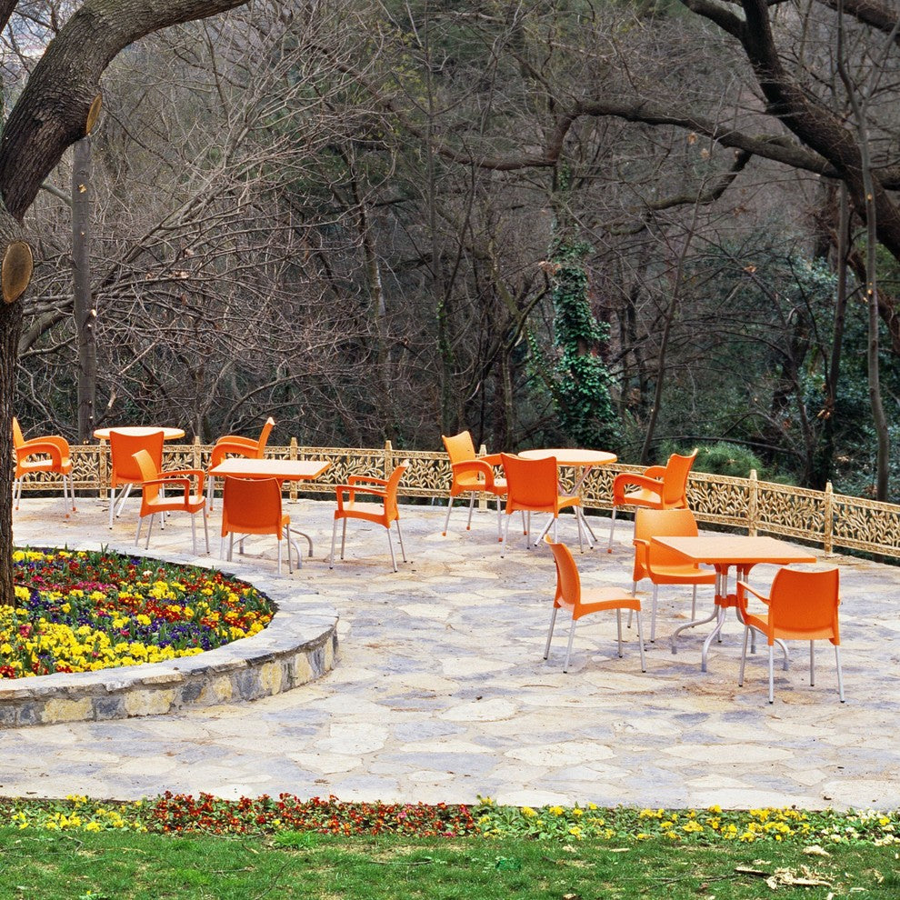 Compamia Forza Square Folding Table, Orange