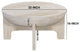 Tomas 32" Coffee Table Mango Wood Drum Top Classic Washed White