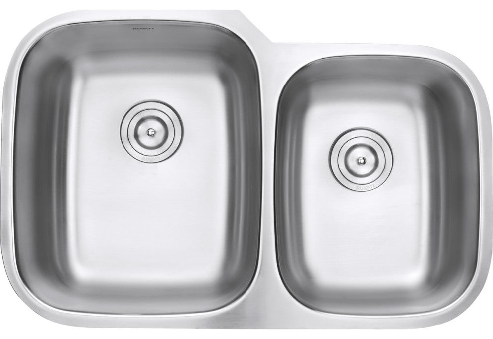 Ruvati RVM4310 Undermount Stainlesss Steel 32" Kitchen Sink Double Bowl