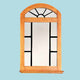 Vanity Mirror Windowpane Arch Heirloom Pine 39" H |