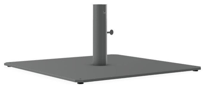 24" Square Powdercoated Steel Umbrella Base, Graphite