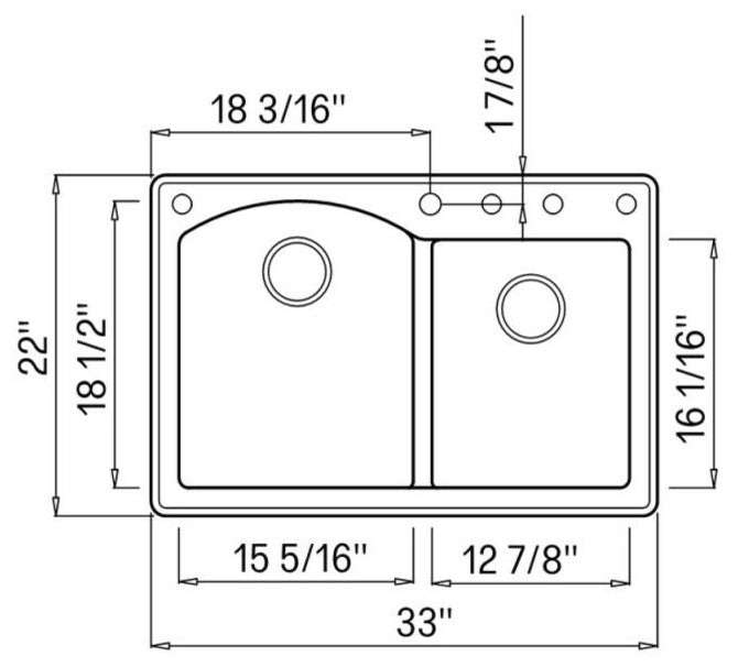 33-in x 22-in Drop-in Aversa Granite Kitchen Sink