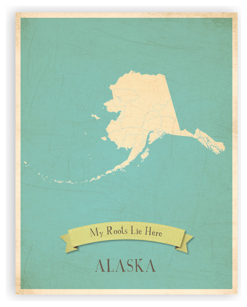 My Roots Alaska Blue Paper Print, 18x24