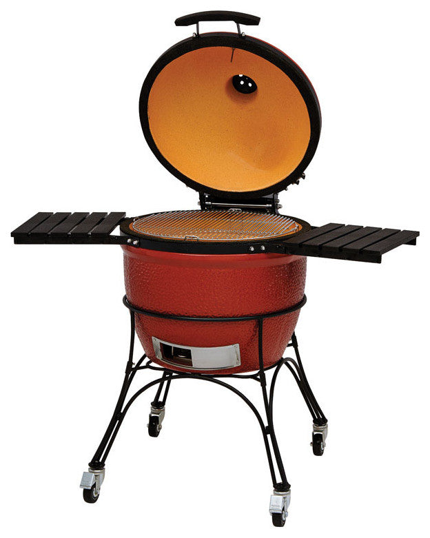 Kamado Joe BJ24RHC Big Joe Charcoal Grill, Red