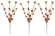 3 Pieces 29" Glitter Berry and Ball Christmas Spray, Copper