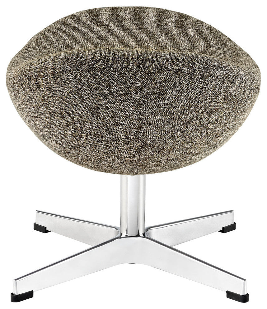 Modern Contemporary Living Room Wool Ottoman Oatmeal