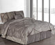 Pintuck Plush 3-PC Complete Comforter Set, Silver, Cal King, 7-Pc
