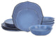 Stone Lain Baskerville Stoneware 24-Piece Dinnerware Set, Blue