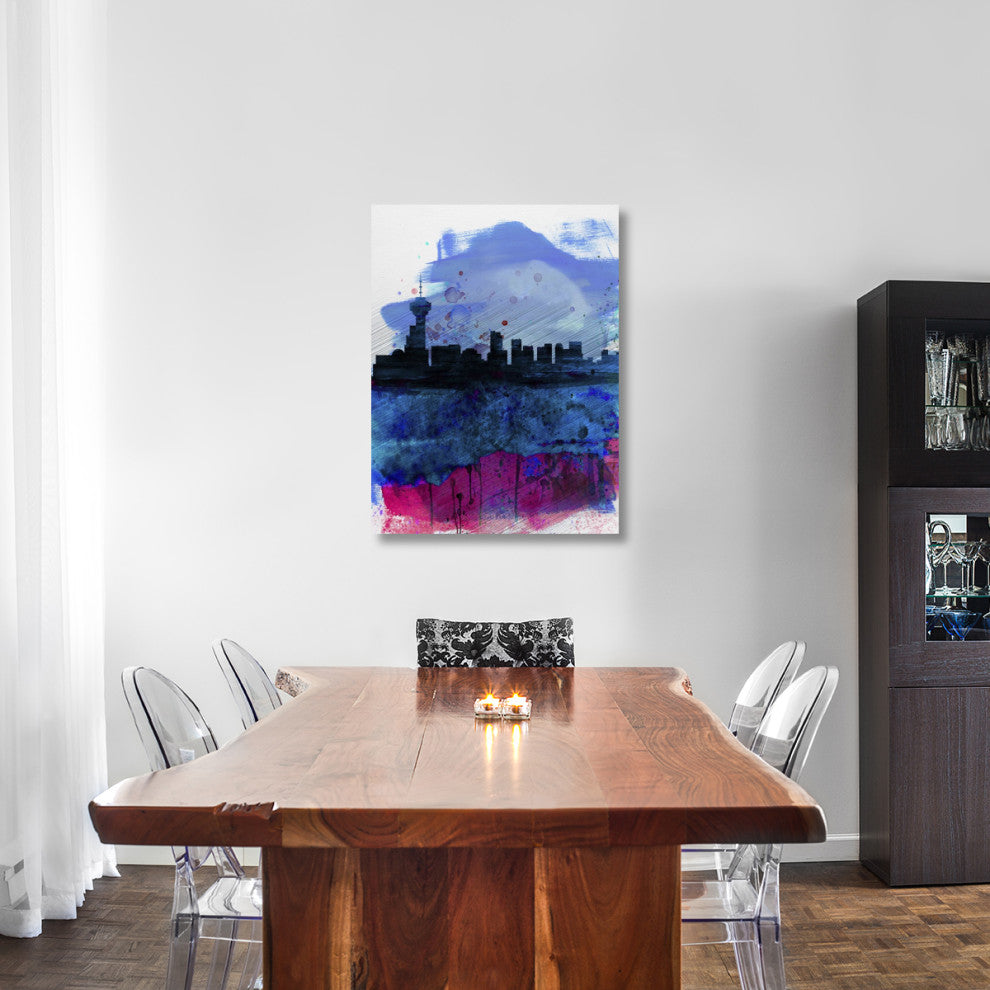 "Vancouver Watercolor Skyline" Fine Art Print