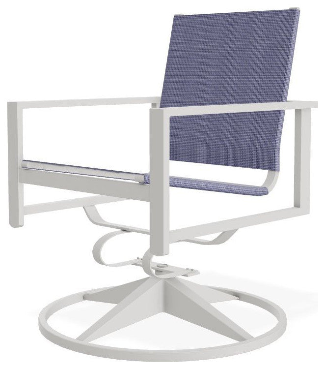 Tribeca Sling Outdoor Swivel Rocker, Breeze/Snow