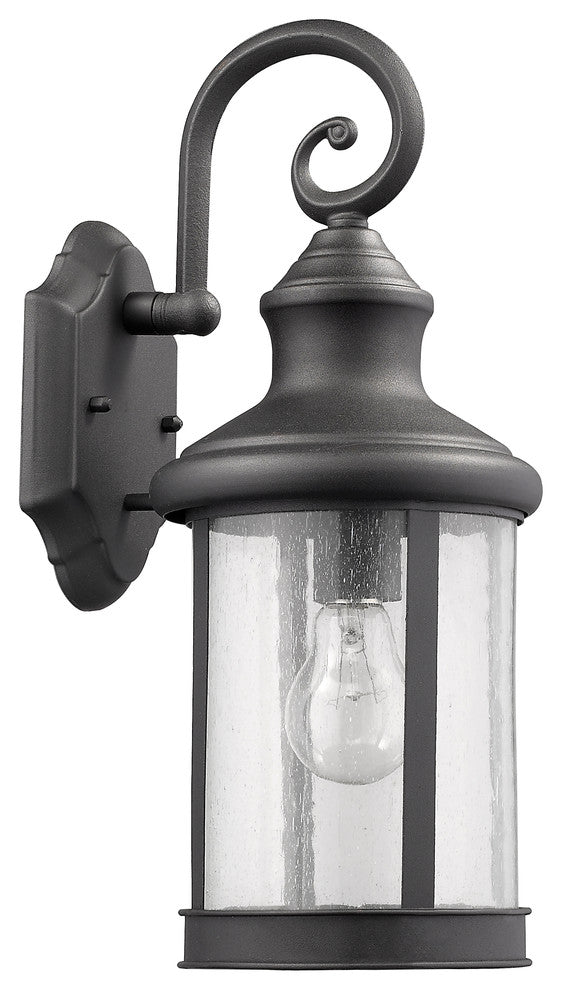 CHLOE Lighting GALAHAD Transitional 1 Light Black Outdoor Wall Sconce 16"