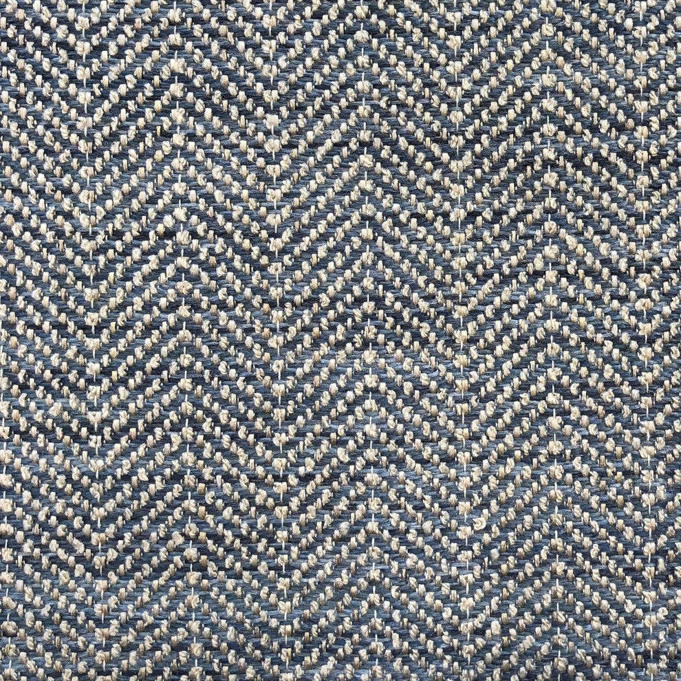 Amalfi Blue and Ivory Luxury Throw Pillow, 18"x18"