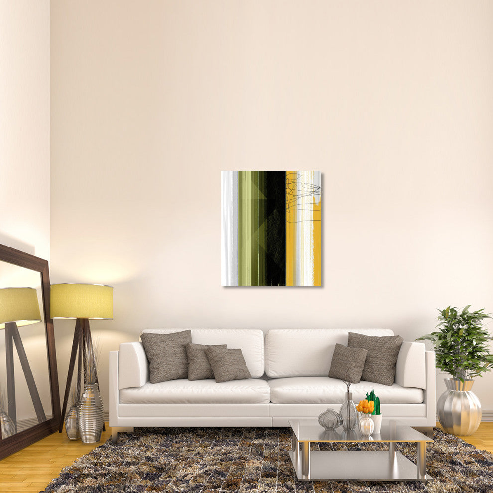 "Abstract Green And Yellow" Fine Art Print