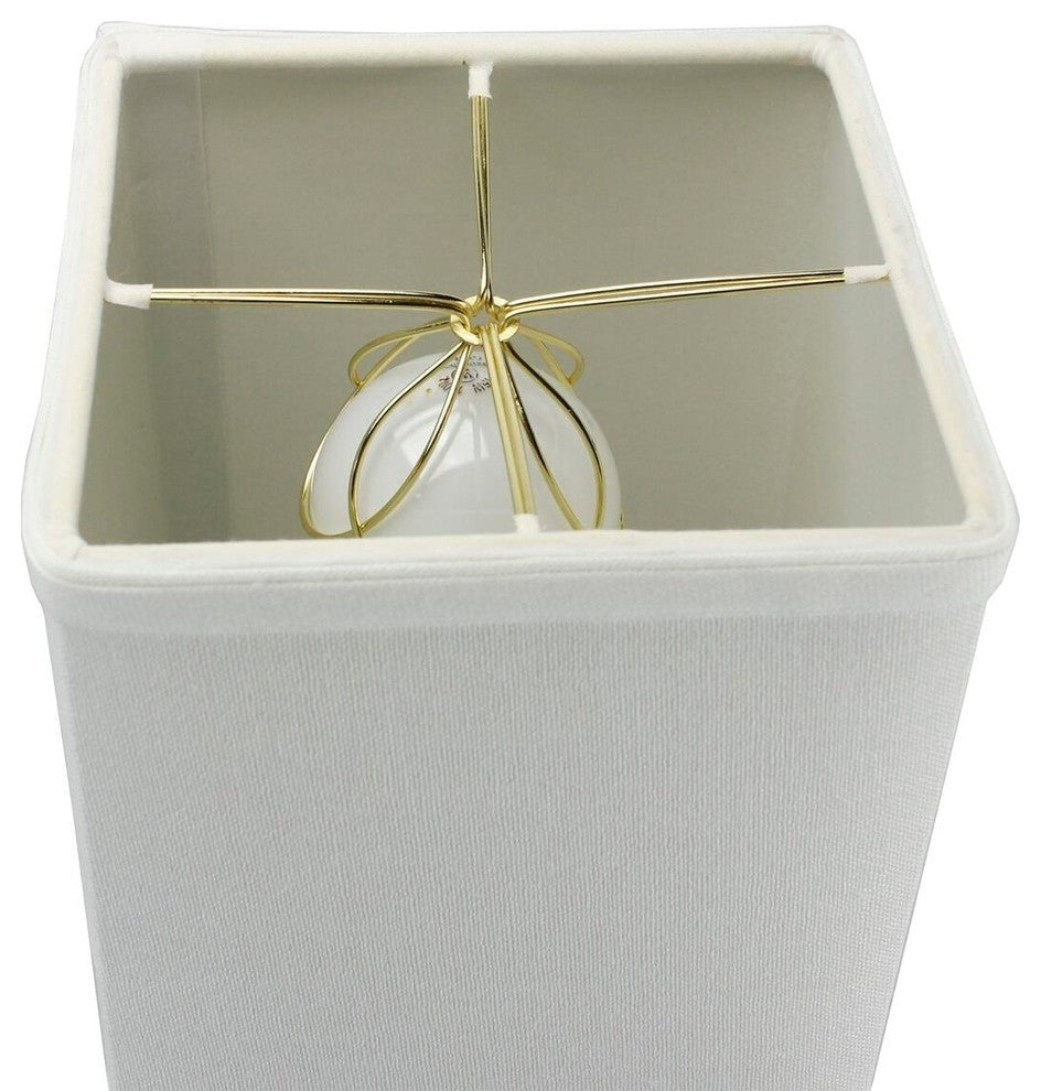 Rectangular Drum Lampshade 6"x7", White