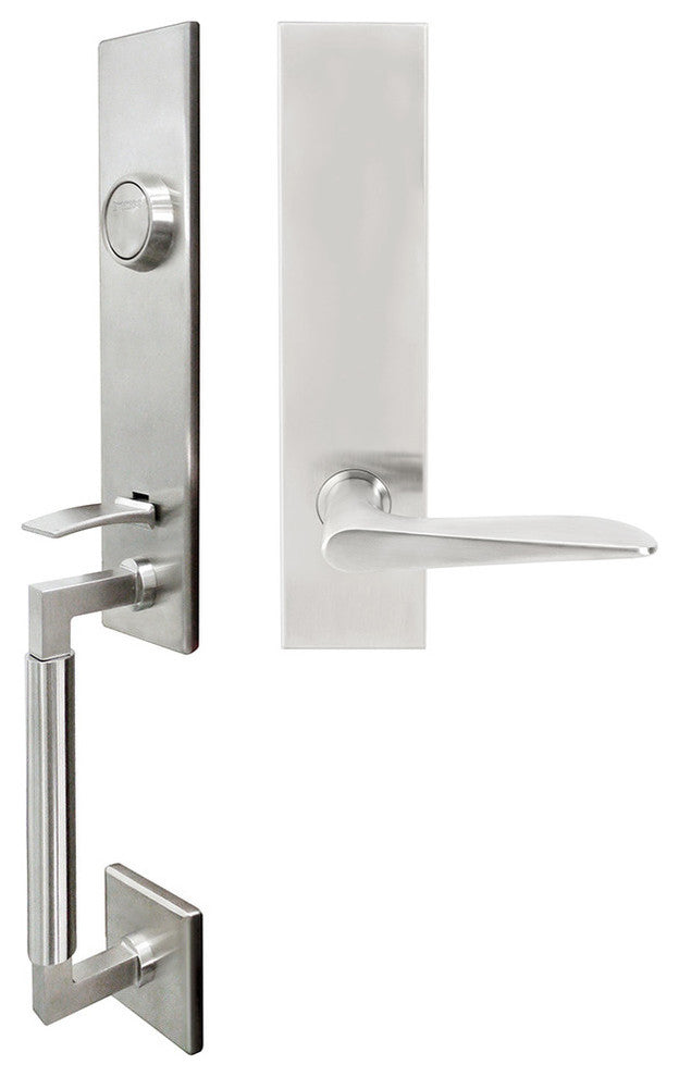 Ecco Lever, Tubular Dummy Handleset, Left Hand, Satin Stainless Steel