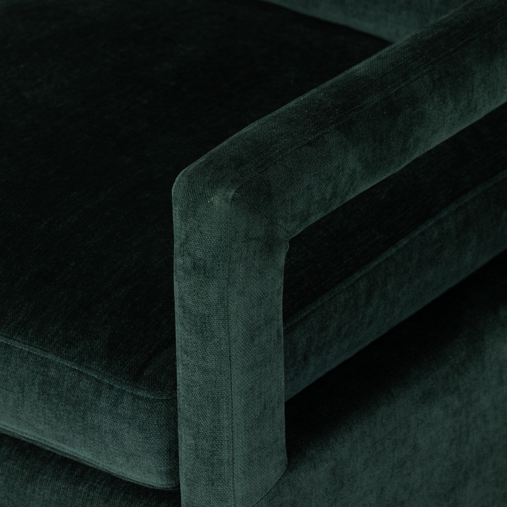 Olson Swivel Chair-Emerald Worn Velvet