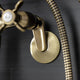 KS246AB Wall Mount Clawfoot Tub Faucet With Hand Shower, Antique Brass