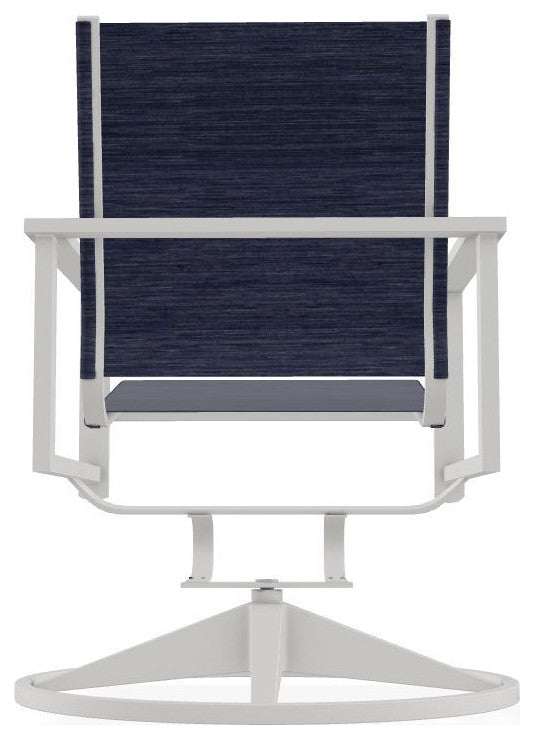 Tribeca Sling Outdoor Swivel Rocker, Collect Indigo/Snow