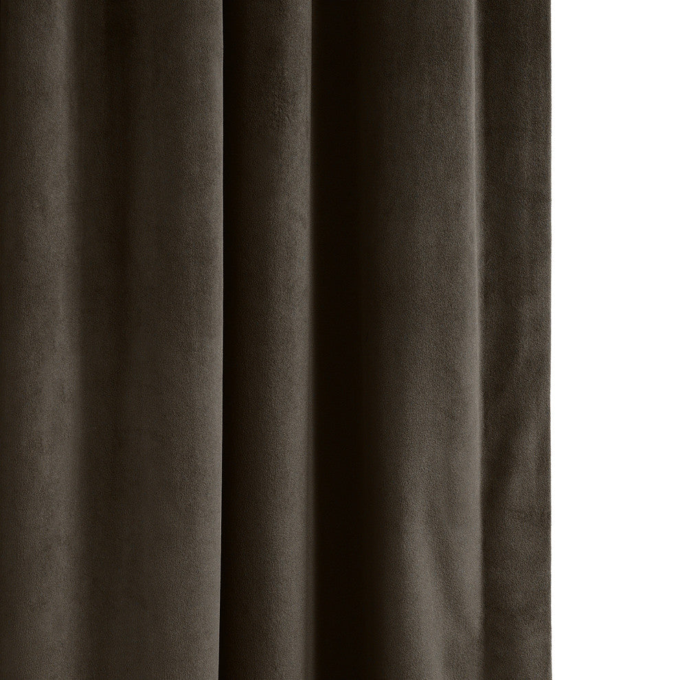 Signature Java Blackout Velvet Curtain Single Panel, 50"x84"