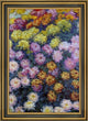 Claude Oscar Monet Bed of Chrysanthemums  Framed Premium Canvas Print, 18"x27"