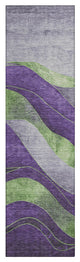 Machine Washable Indoor/Outdoor Chantille ACN1892 Purple 2'3" x 7'6" Runner Rug