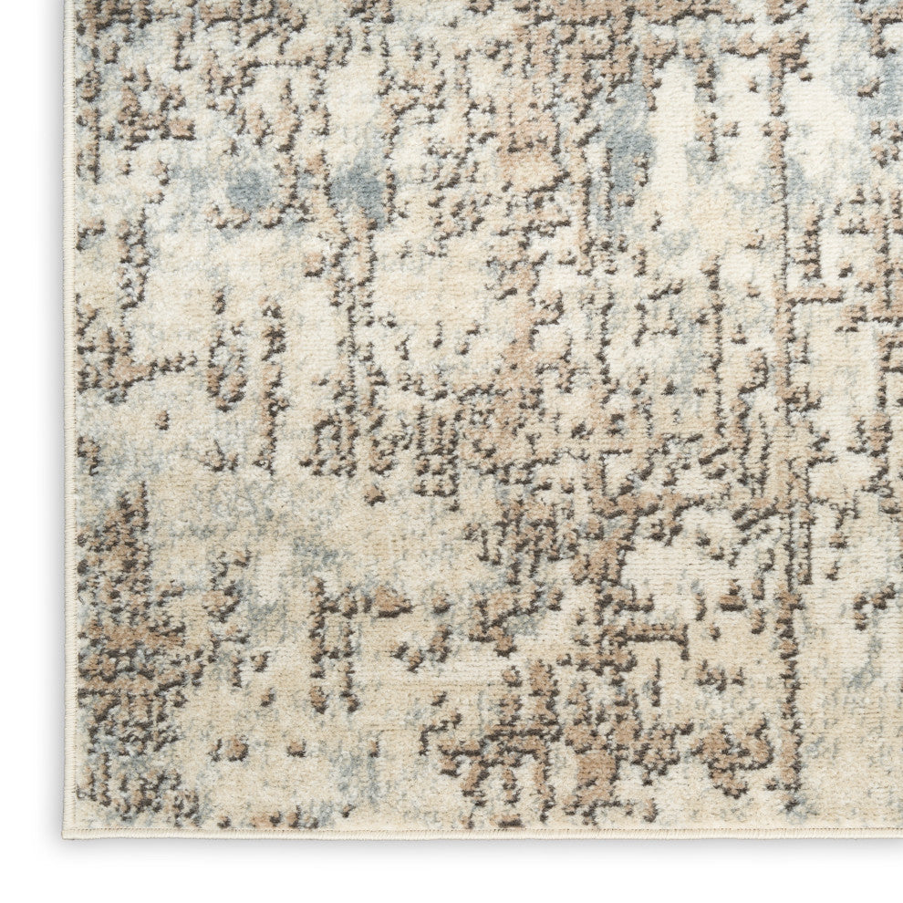 Nourison Quarry 2'2" x 10' Ivory Beige Modern Indoor Rug