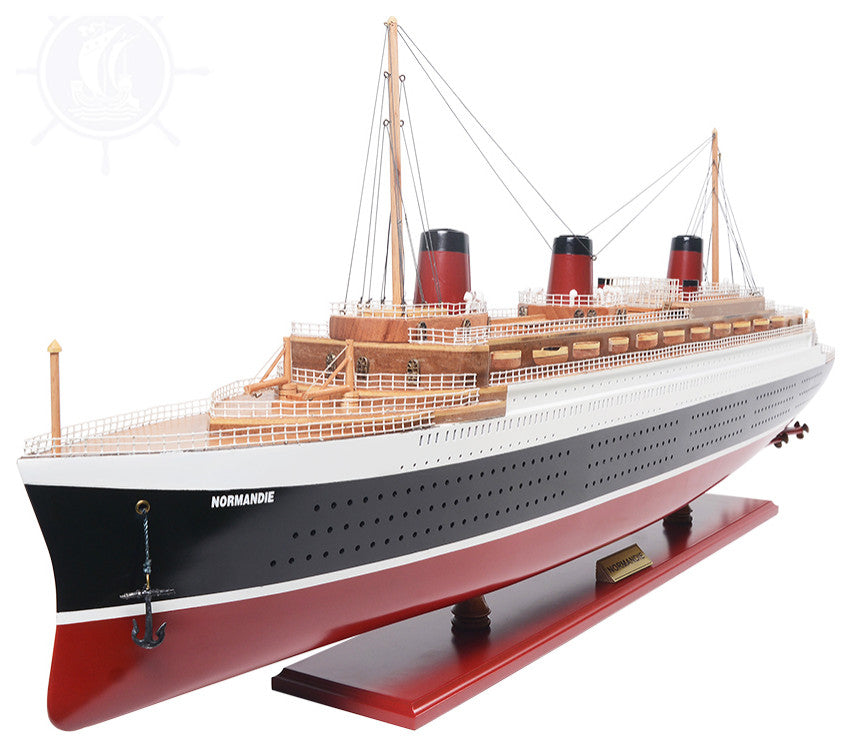 Normandie Painted Large Cruise Ship Model