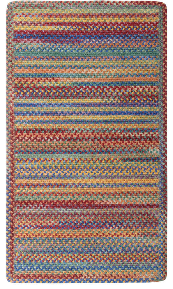 Kill Devil Hill Cross Sewn Braided Rectangle Rug, Bright Multi, 7'x9'