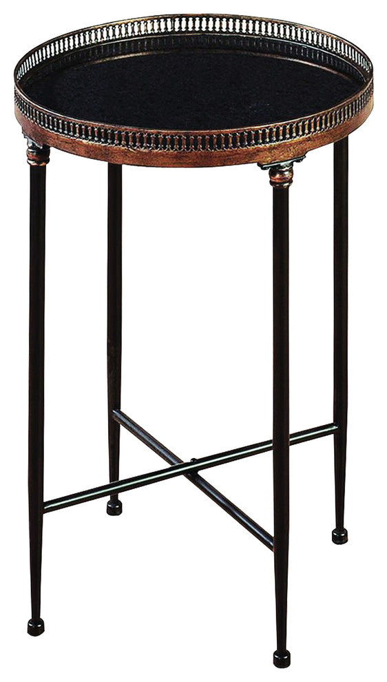 Urban Designs Elise Marble Top Round Accent Table