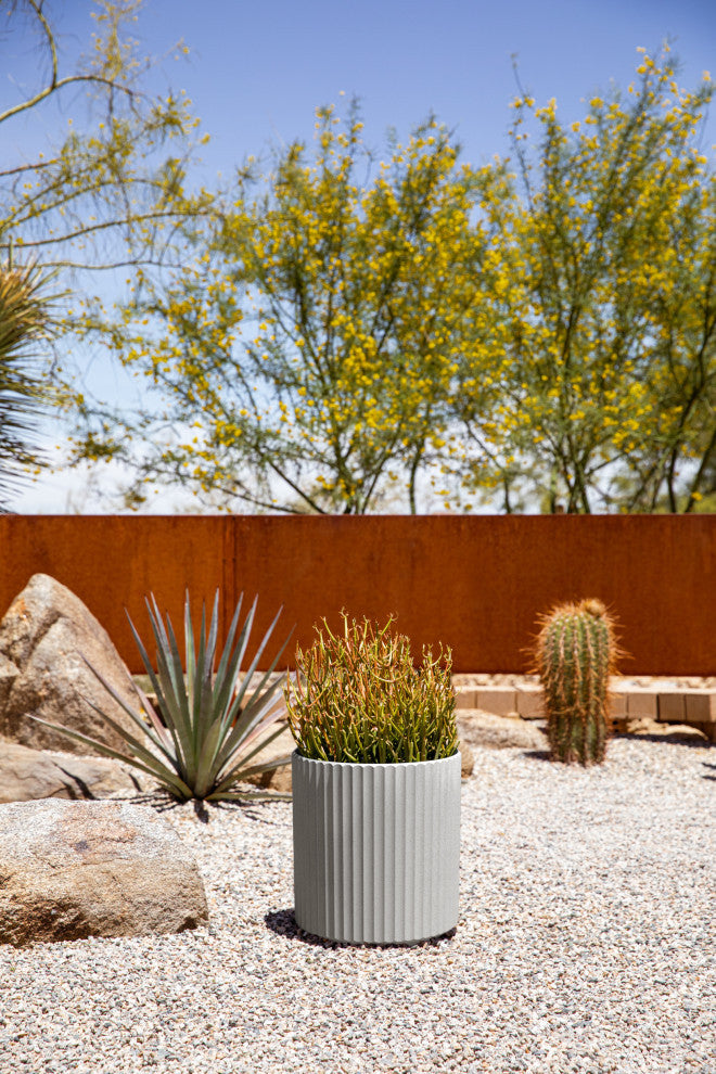 Veradek Demi Series Planter, Gray, 12", 1 Pack