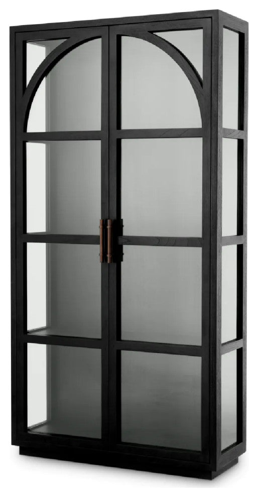 Black Framed Glass Cabinet, Eichholtz San Bernardino