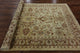 Floral Ivory Oushak Chobi Hand-Knotted Wool Rug, 6'x9'