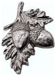 Acorns On Branch Cabinet Knob, Nickel