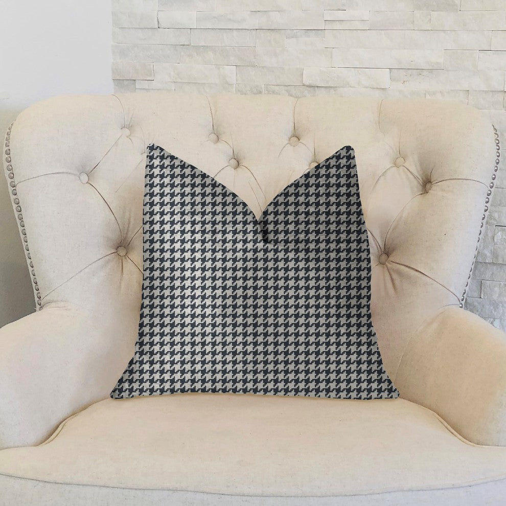 Element Black and White Luxury Throw Pillow, 20"x20"