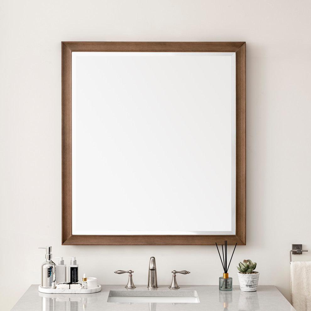 Glenbrooke 36" Mirror, White Wash Walnut