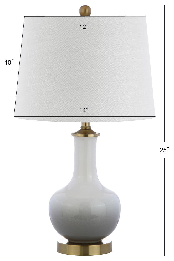 Gradient 25" Ceramic and Brass Table Lamp