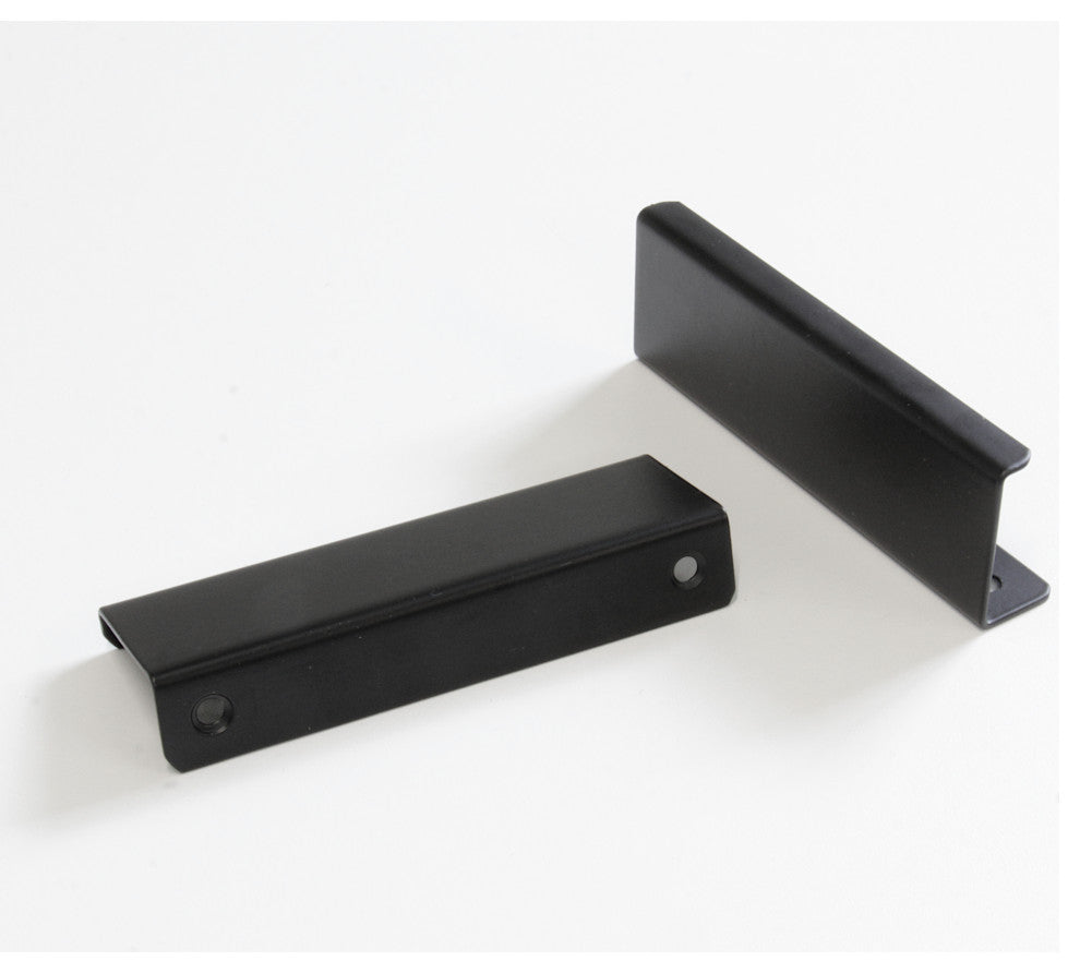 RCH Modern Stainless Steel Finger Edge Pull, Various Finishes (5 Pack), Black, 4