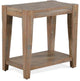 Sunny Designs 25" Modern Mindi Wood Chair Side Table in Weathered Brown