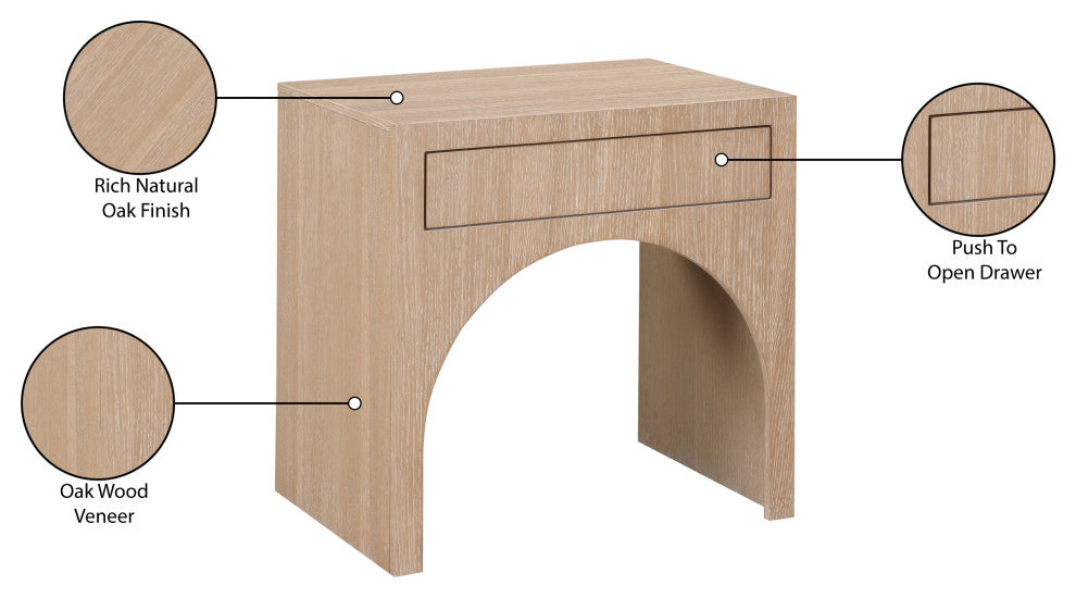 August Night Stand, Oak