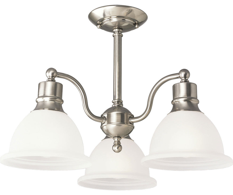 Progress Lighting Close-To-Ceiling 3-60W Medium, Brushed Nickel